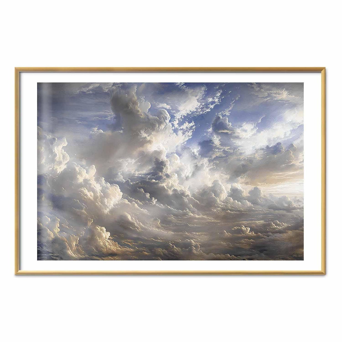 Poster - Golden Reflections on Clouds Announcing Dusk