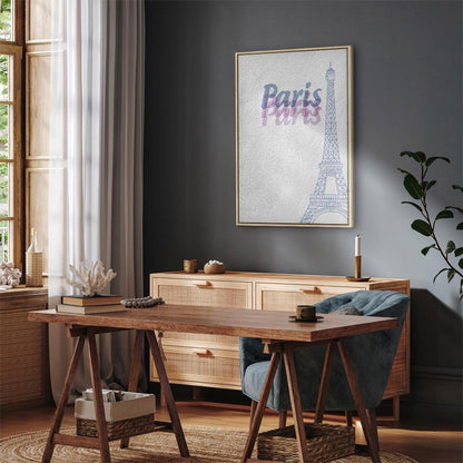 Leinwandbild - Paris in Watercolours (1 Part) Vertical