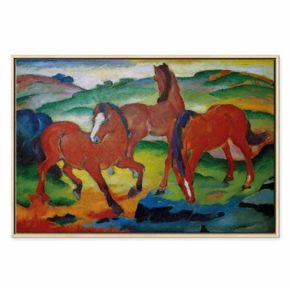 Leinwandbild - Franz Marc – The Red Horses (Grazing Horses IV)