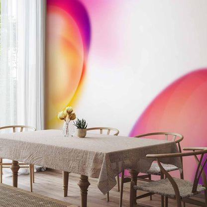 Fototapete - Abstraction - Shapes - Juicy Yellow and Violet-Pink