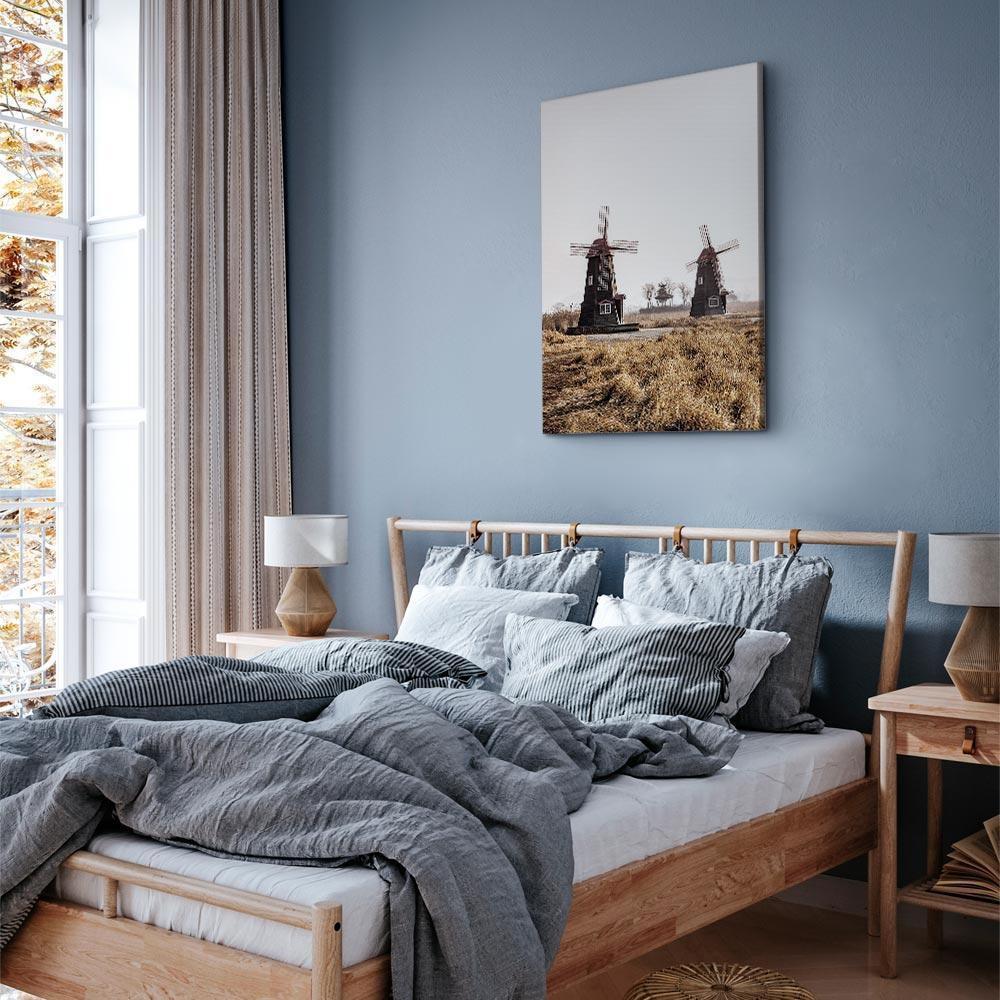 Leinwandbild - Wooden Windmill (1 Part) Vertical