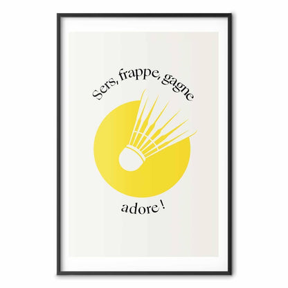 Poster - Shuttlecock Against the Yellow Sun