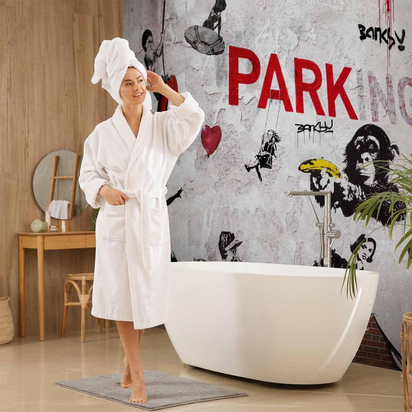 Fototapete - [Banksy] Graffiti Diveristy