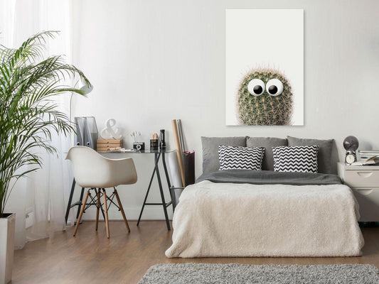 Leinwandbild - Cactus With Eyes (1 Part) Vertical