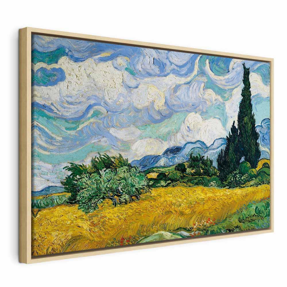 Leinwandbild - Vincent Van Gogh – Wheat Field with Cypresses