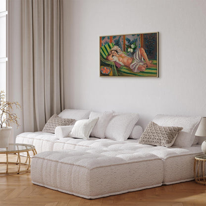 Leinwandbild - Henri Matisse – Reclining Odalisque with Magnolias