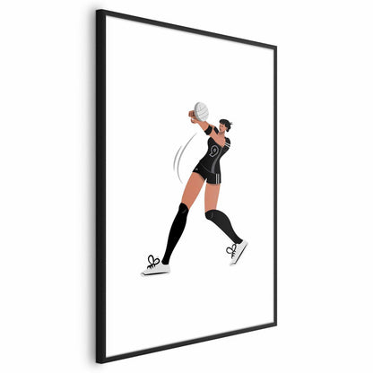 Poster - Illustration - Female Volleyball Team Player