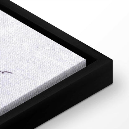 Leinwandbild - Majestic flight - a crane in flight in monochrome