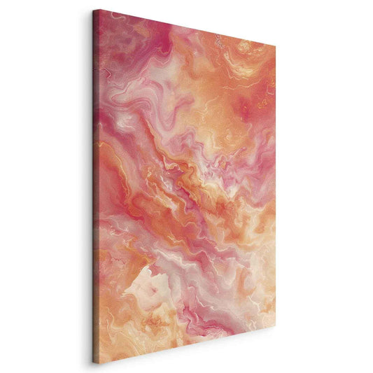 Leinwandbild - Fiery Colors - Dynamic Shapes in Colors of Fire and Pink Artgeist