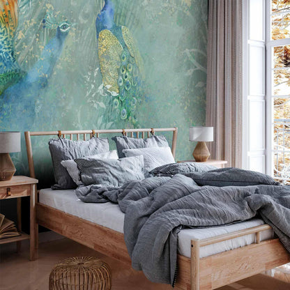 Fototapete - Peacocks Dancing - Third Variant