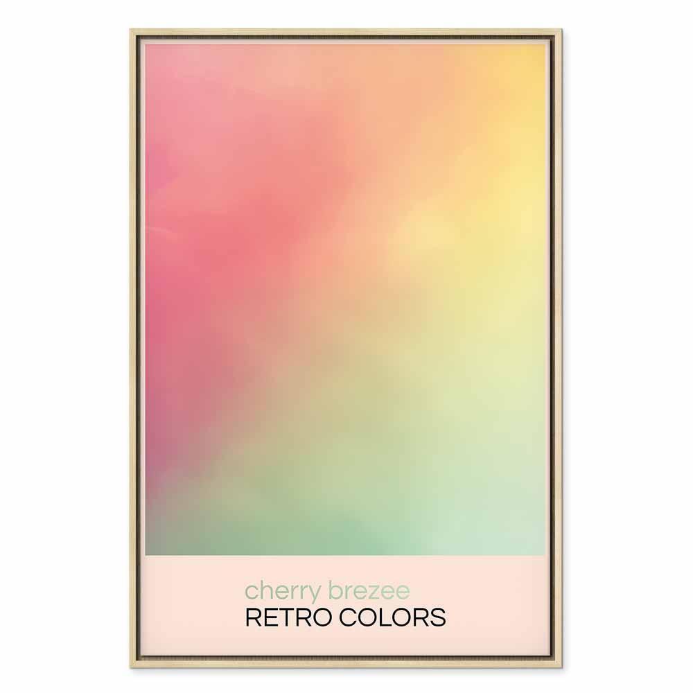 Leinwandbild - Cherry Breeze - Pastel Gradient in Delicate Retro Colors