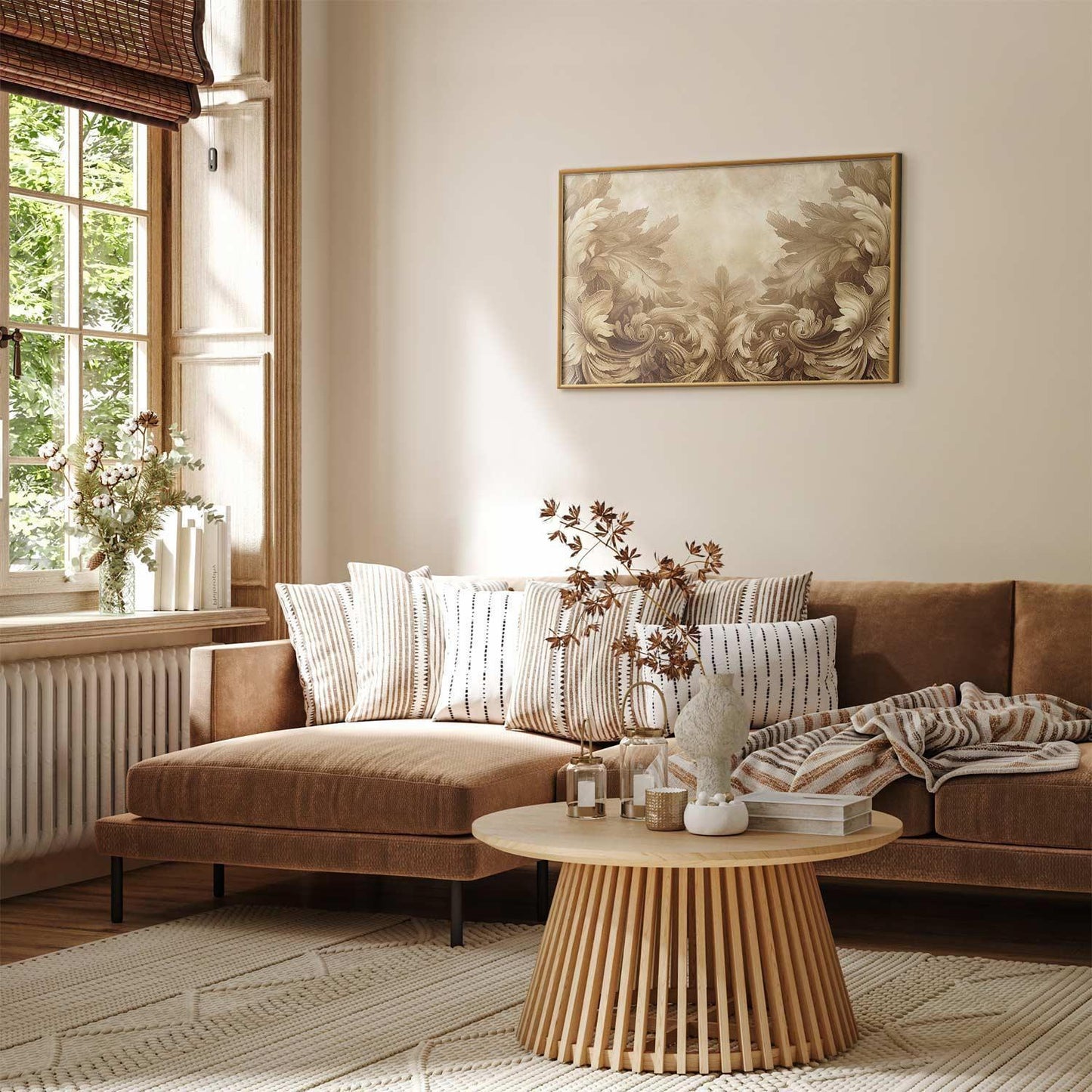 Poster - Carved Ornaments in Sepia Shades