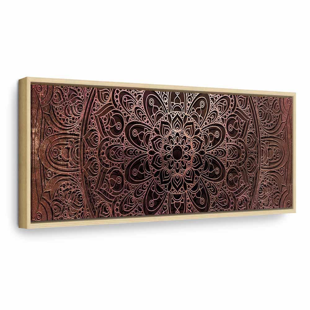 Leinwandbild - Mandala: Amber Silence