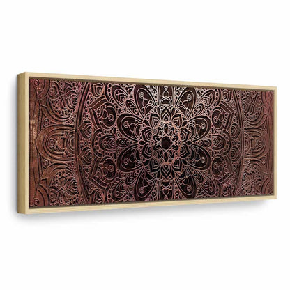 Leinwandbild - Mandala: Amber Silence