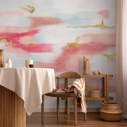 Fototapete - Golden Reflections in the Sky