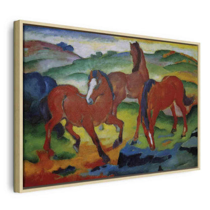 Leinwandbild - The Red Horses (Grazing Horses IV) (Franz Marc) Artgeist