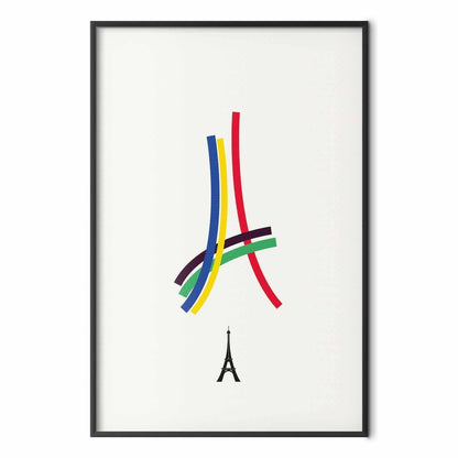 Poster - Eiffel Tower - Colored Graphic - Abstraction