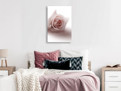 Leinwandbild - Floral Glamour Glow (1-part) - Delicate and Pastel Pink Rose Artgeist