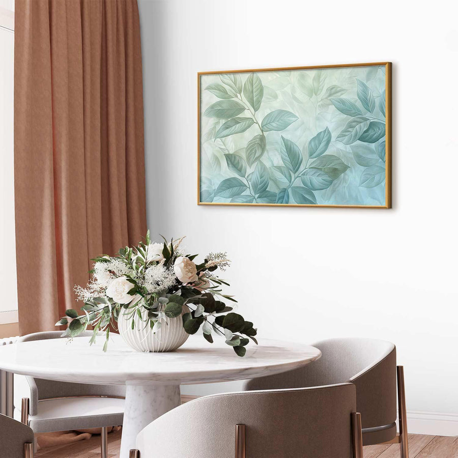 Poster - Mint Leaves - large botanical motif Artgeist
