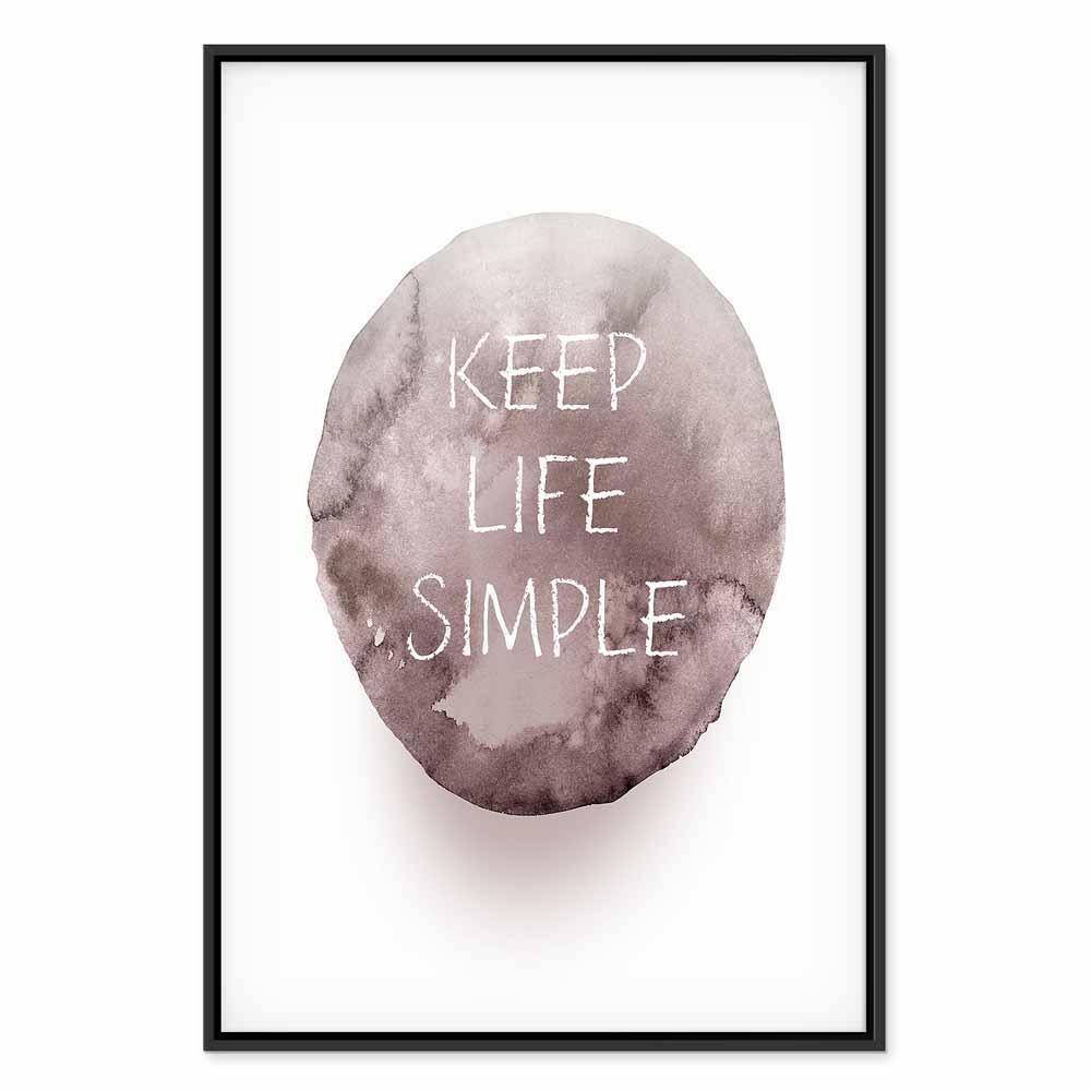 Leinwandbild - Keep Life Simple (1 Part) Vertical