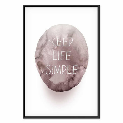 Leinwandbild - Keep Life Simple (1 Part) Vertical