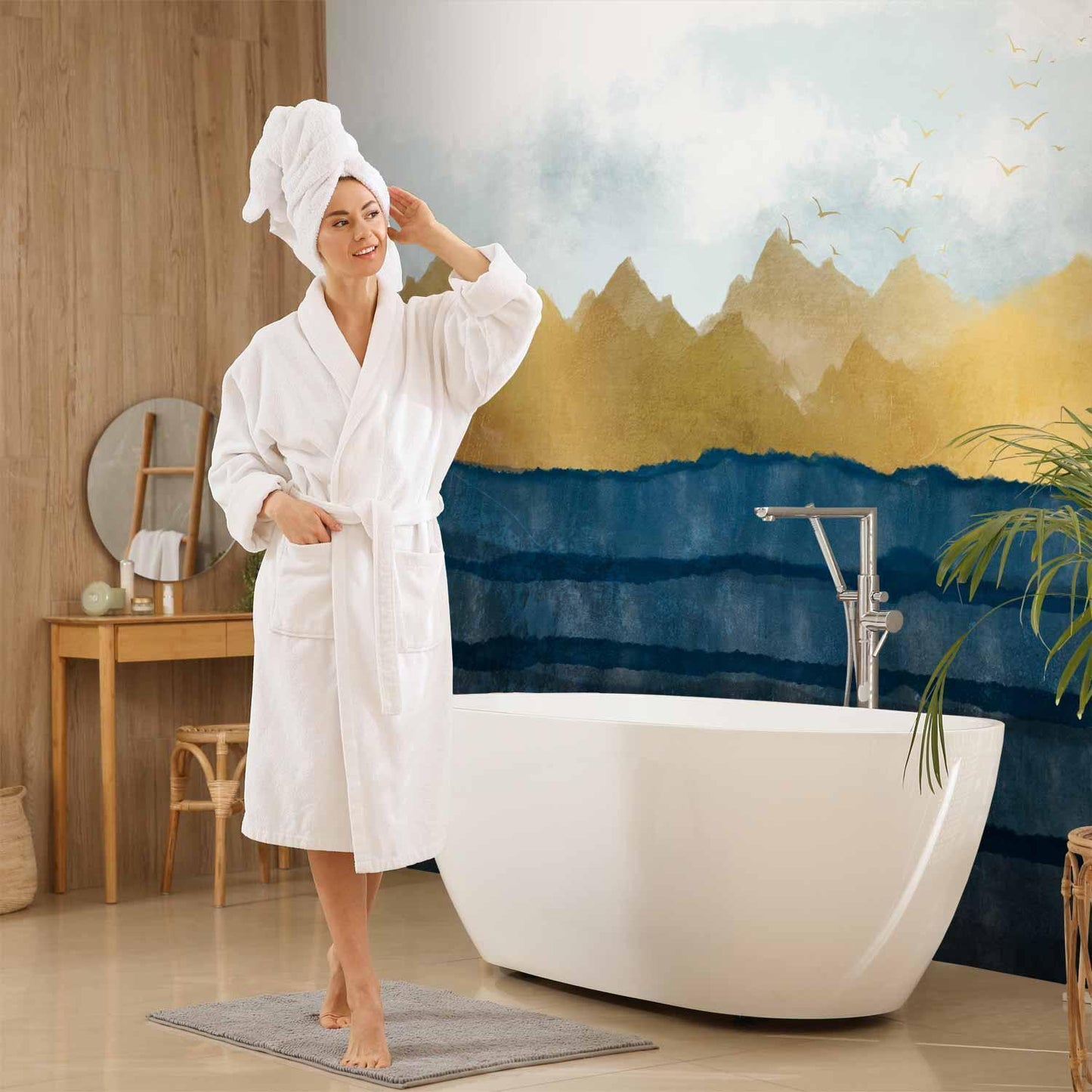 Fototapete - Dawn in the Mountains - Second Variant