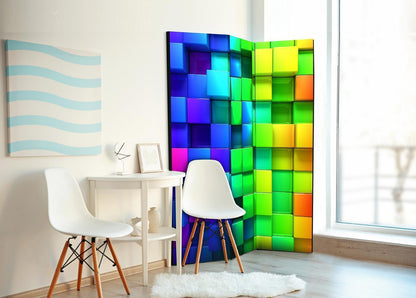 Paravent - Colourful Cubes Artgeist