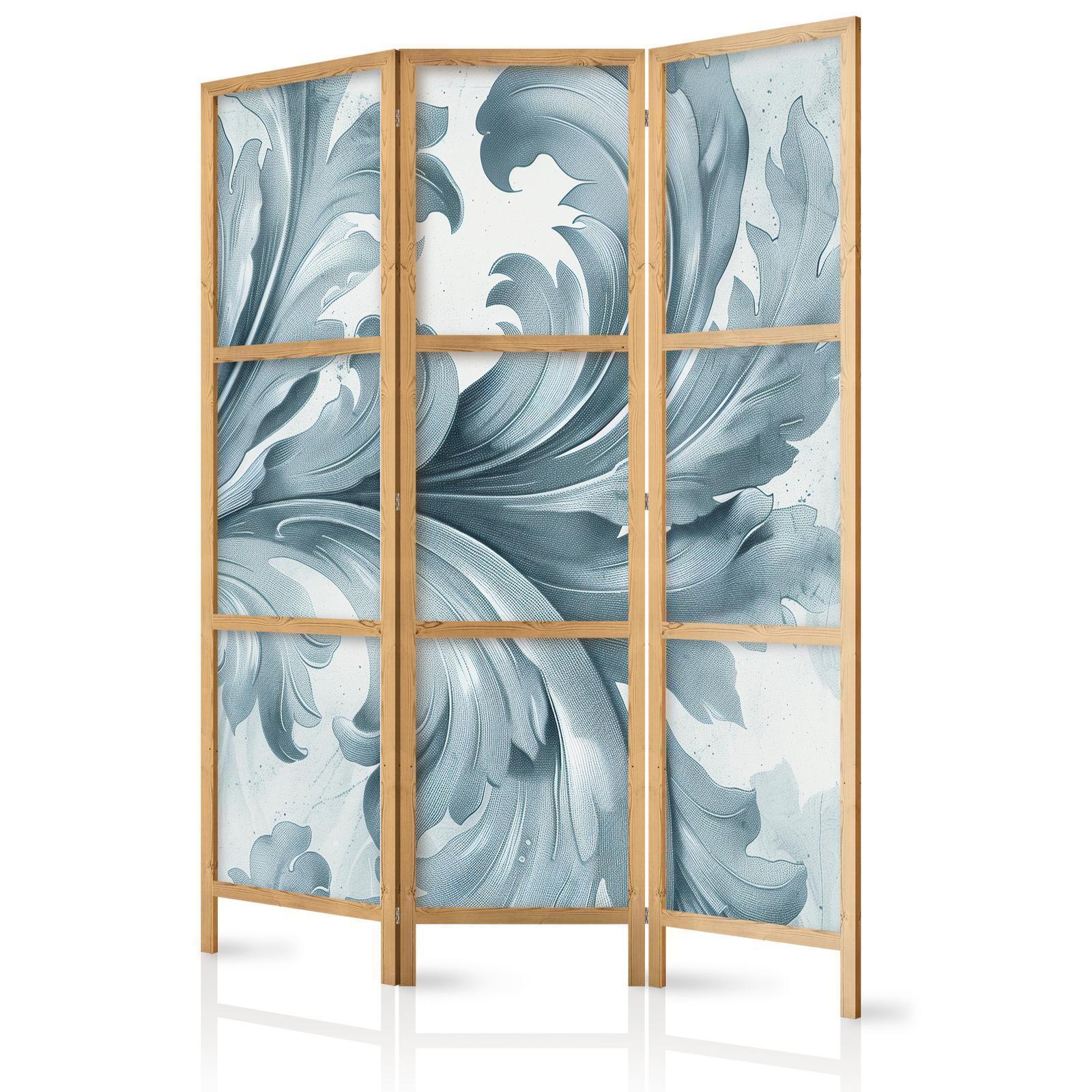 Japanischer Paravent - Botanical Motif with Leaves and Vines in Sandy Colors Artgeist