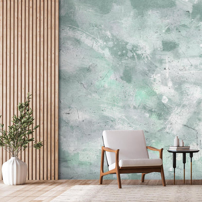 Fototapete „Minze Impression“ – Frischer Look in zarten Mint- und Grüntönen