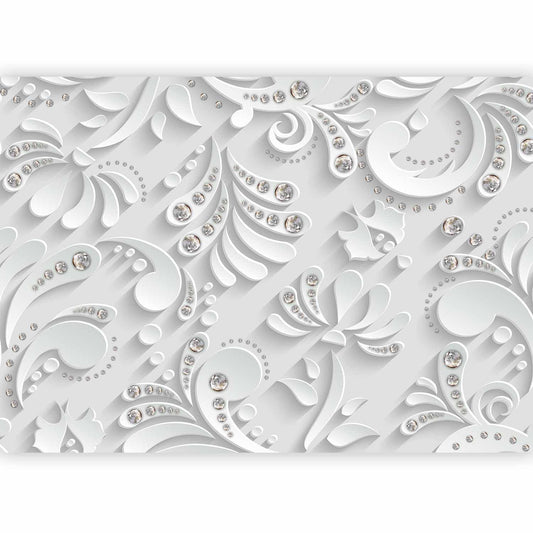 Fototapete - Flowers with Crystals