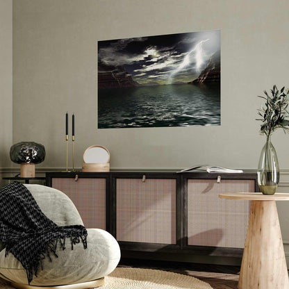 Poster - Sturm über dem See