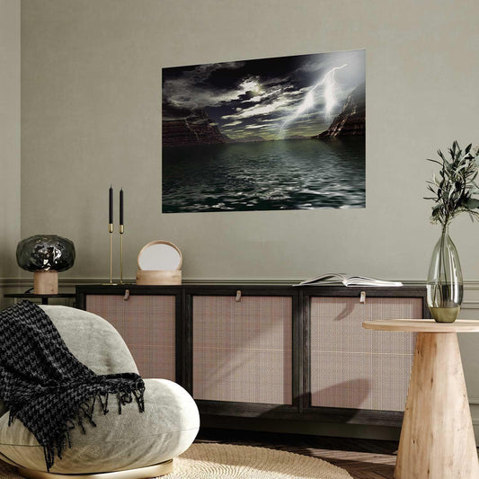 Poster - Sturm über dem See