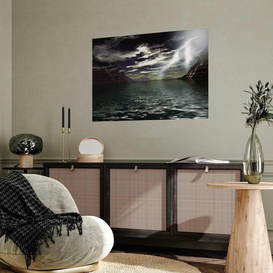 Poster - Sturm über dem See