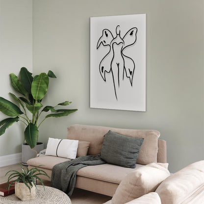 Leinwandbild - Butterfly Woman (1 Part) Vertical