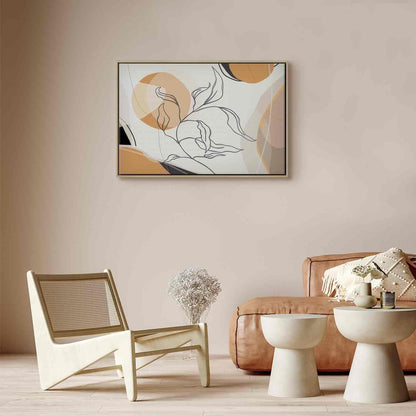 Leinwandbild - Landscape with a leaf