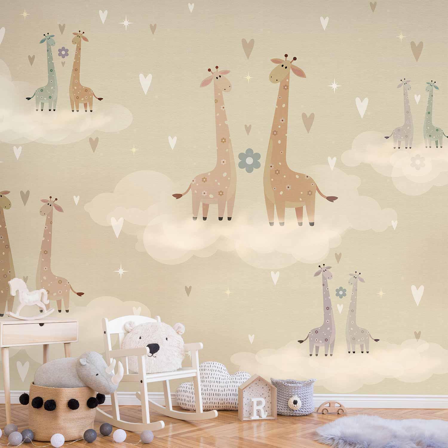 Fototapete - Giraffes in Love Artgeist