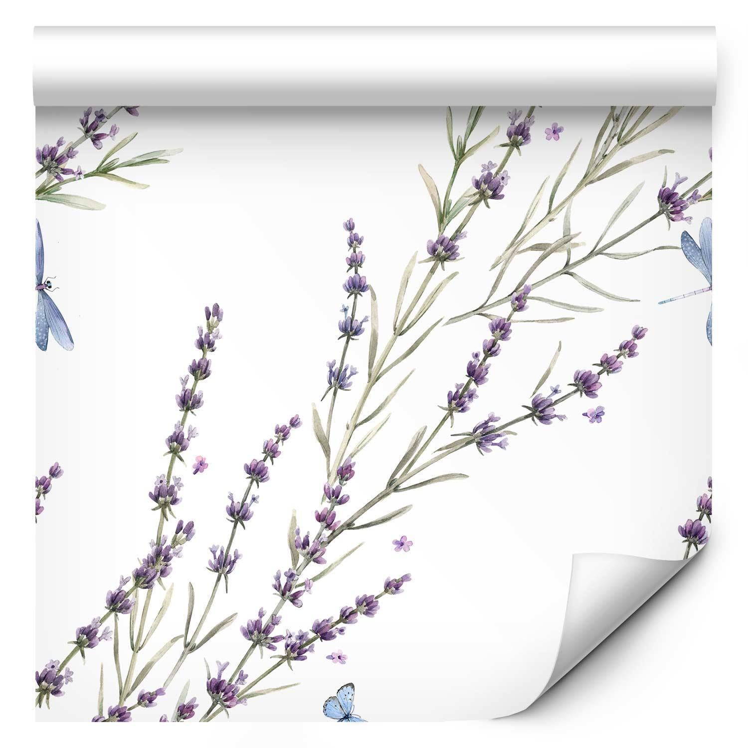 Tapete - Butterflies Among the Lavender Artgeist