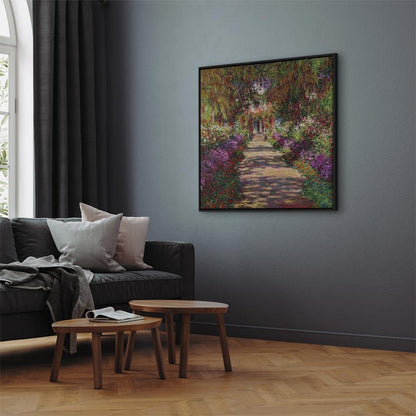 Leinwandbild - Claude Monet – A Pathway in Monet's Garden
