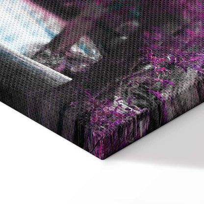 Leinwandbild - Waterfall and Buddha