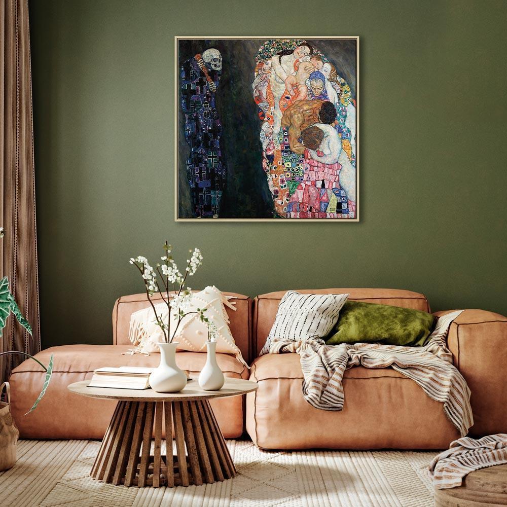 Leinwandbild - Gustav Klimt – Death and Life