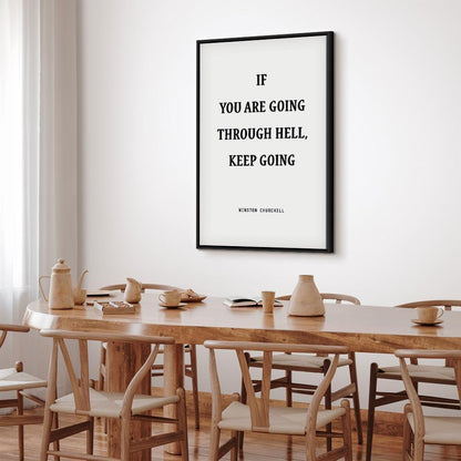 Leinwandbild - Power of Words (1-part) - Winston Churchill's Motivational Quote