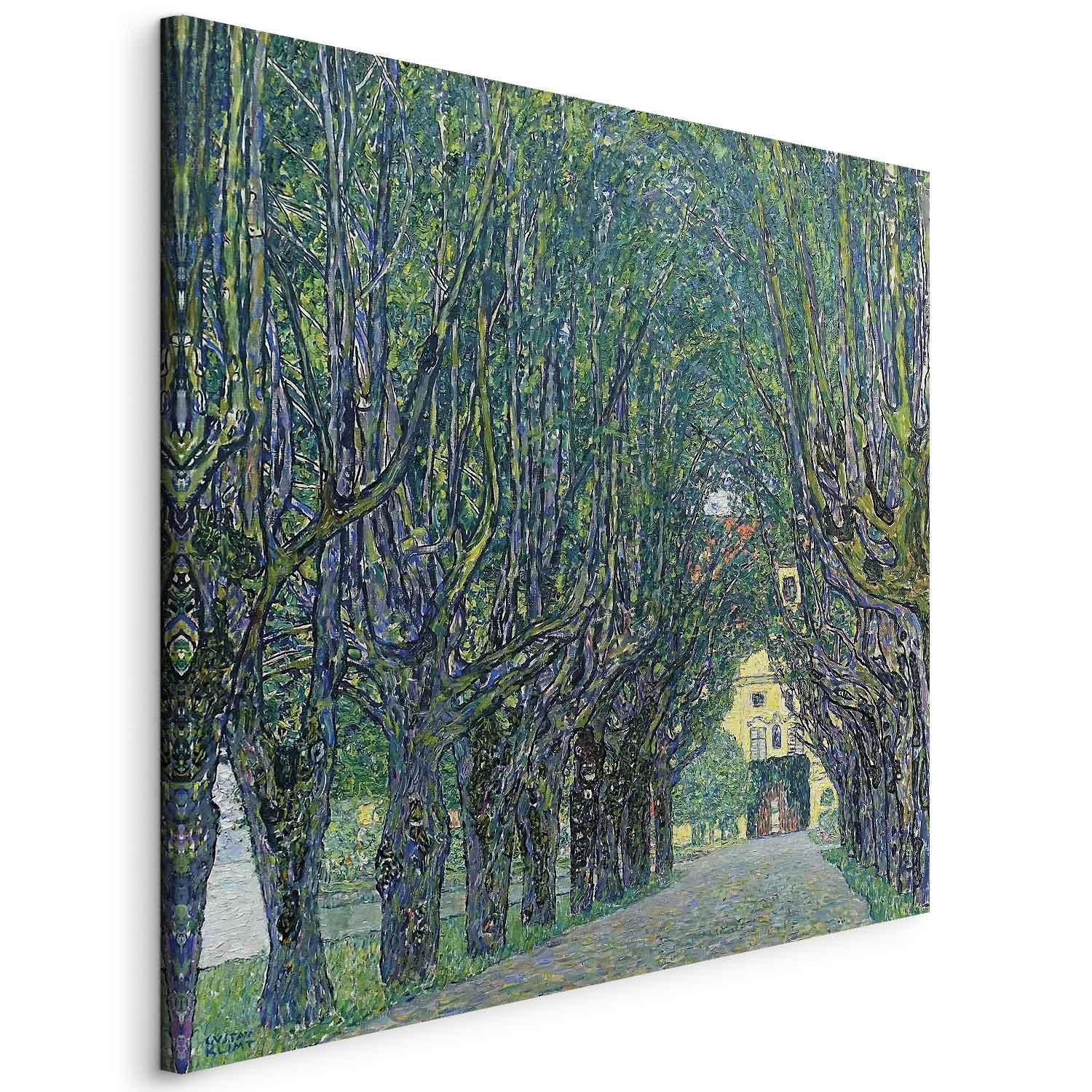 Leinwandbild - Alley of Trees in the Park at the Kammer Castle Art Artgeist