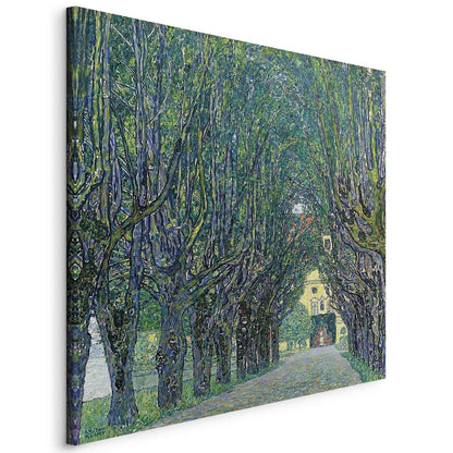 Leinwandbild - Alley of Trees in the Park at the Kammer Castle Art Artgeist
