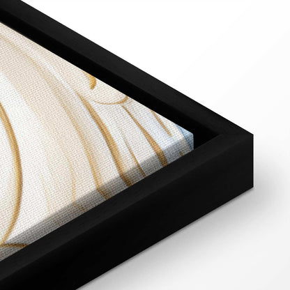 Leinwandbild - Baroque Ornaments in Light Cream-Blue Hues