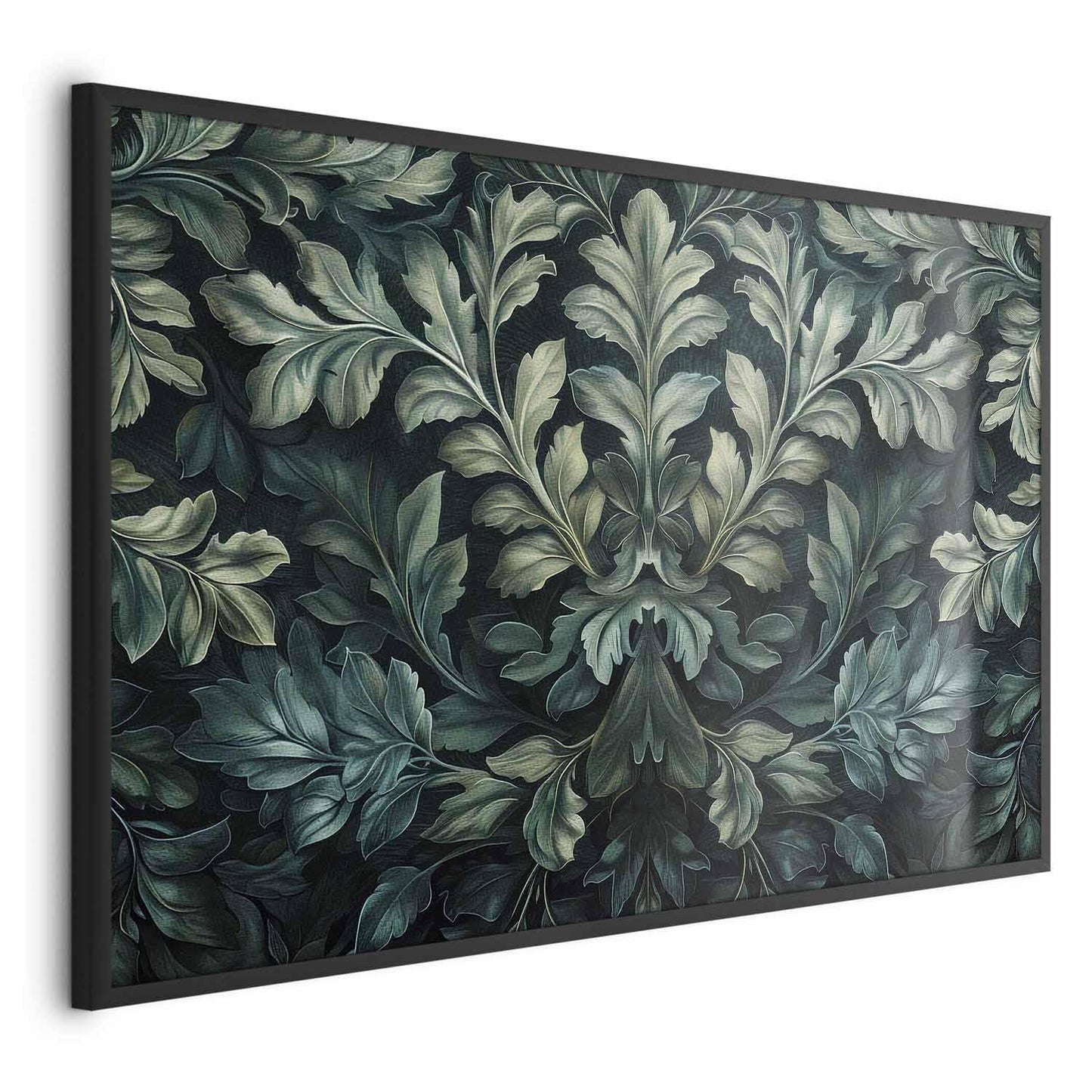 Poster - Victorian Leaves in Dark Greens Artgeist