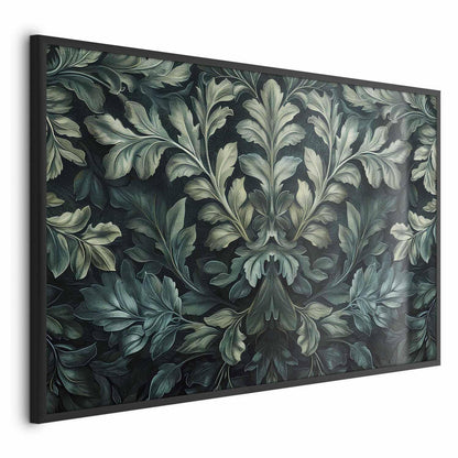Poster - Victorian Leaves in Dark Greens Artgeist