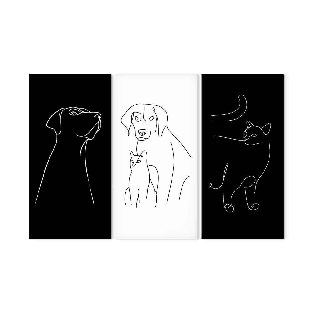 Leinwandbild - Domestic Animals (3 Parts)