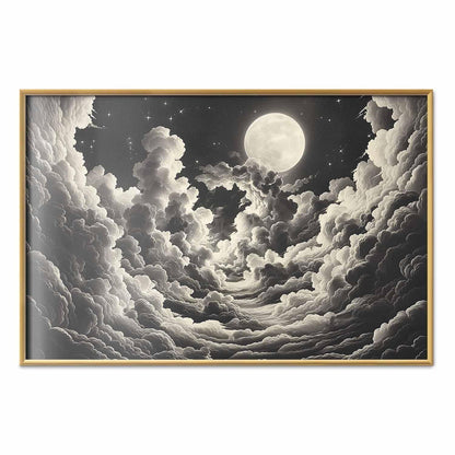 Poster - Moon and Stars Singing Among the Great Clouds