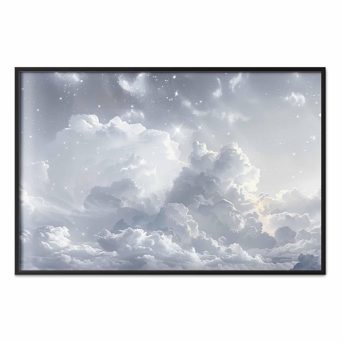 Poster - Astral Calm: Stars Scattered Over Delicate Clouds