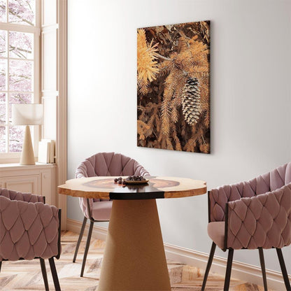 Leinwandbild - Golden Cone (1 Part) Vertical